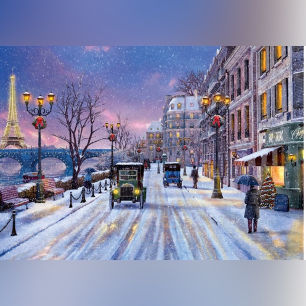 Christmas Eve in Paris - 1000pc Jigsaw Puzzle by EuroGraphics NWT Factory Sealed - Picture 6 of 6